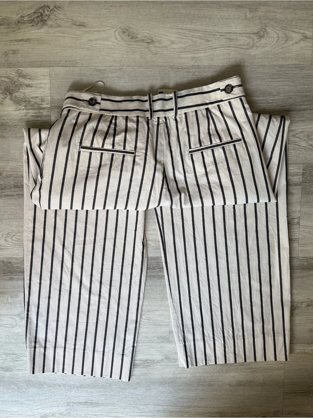 Zara ZW Collection Striped Pleated Pants
